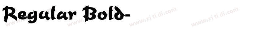 Regular Bold字体转换